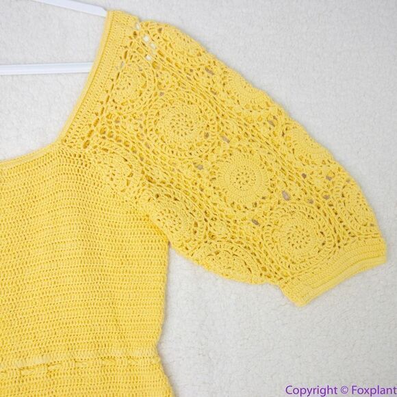 NEW Spell LET THE SUNSHINE IN CROCHET MINI DRESS, M - Picture 13 of 16